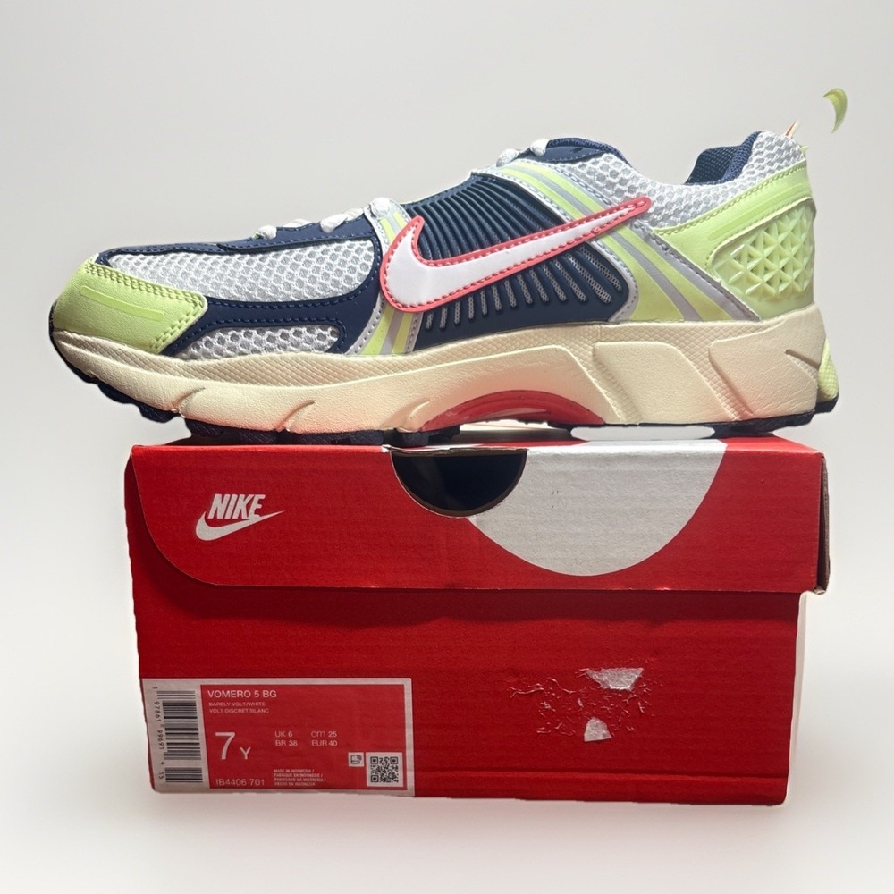 Nike Vomero 5 BG White -Blue/Green/White- Kids Sneakers 7Y  IB4406-701